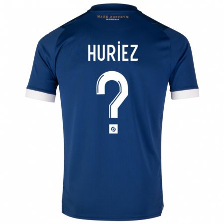 Kandiny Herren Evan Huriez #0 Dunkelblau Auswärtstrikot Trikot 2023/24 T-Shirt