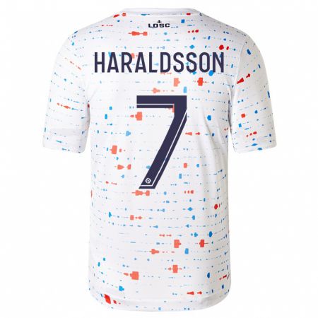 Kandiny Herren Hákon Arnar Haraldsson #7 Weiß Auswärtstrikot Trikot 2023/24 T-Shirt