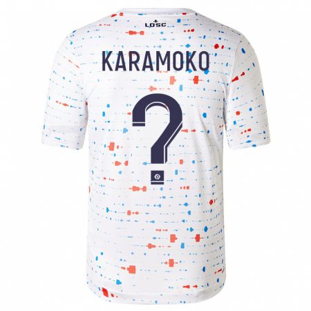 Kandiny Herren Ibrahim Karamoko #0 Weiß Auswärtstrikot Trikot 2023/24 T-Shirt