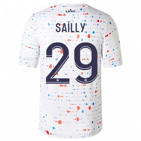 Kandiny Herren Charlotte Sailly #29 Weiß Auswärtstrikot Trikot 2023/24 T-Shirt
