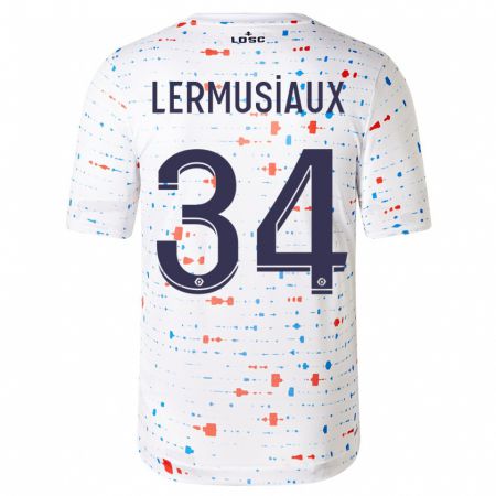 Kandiny Herren Chrystal Lermusiaux #34 Weiß Auswärtstrikot Trikot 2023/24 T-Shirt