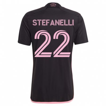 Kandiny Herren Nicolás Stefanelli #22 Schwarz Auswärtstrikot Trikot 2023/24 T-Shirt