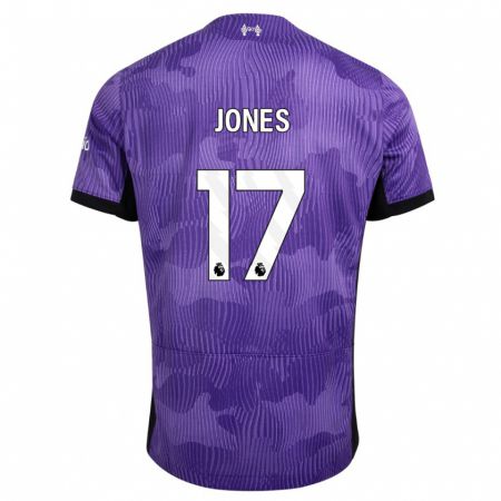 Kandiny Herren Curtis Jones #17 Lila Ausweichtrikot Trikot 2023/24 T-Shirt