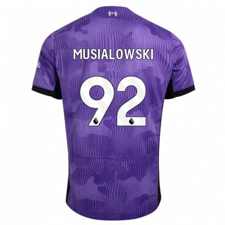 Kandiny Herren Mateusz Musialowski #92 Lila Ausweichtrikot Trikot 2023/24 T-Shirt