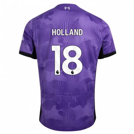 Kandiny Herren Ceri Holland #18 Lila Ausweichtrikot Trikot 2023/24 T-Shirt