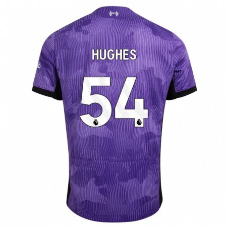 Kandiny Herren Liam Hughes #54 Lila Ausweichtrikot Trikot 2023/24 T-Shirt