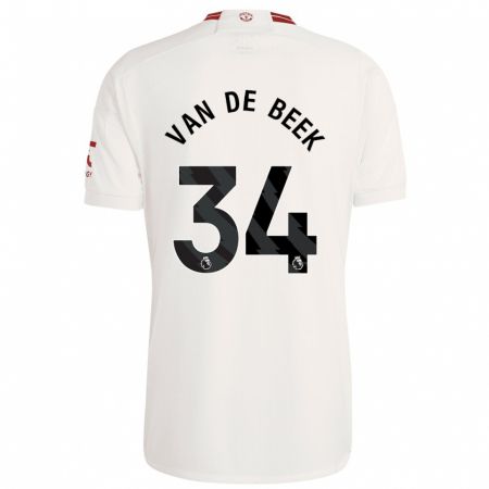 Kandiny Herren Donny Van De Beek #34 Weiß Ausweichtrikot Trikot 2023/24 T-Shirt