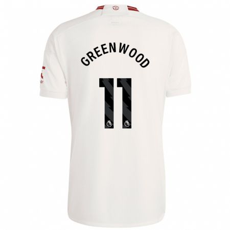 Kandiny Herren Mason Greenwood #11 Weiß Ausweichtrikot Trikot 2023/24 T-Shirt