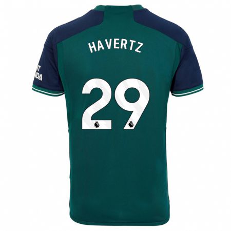 Kandiny Herren Kai Havertz #29 Grün Ausweichtrikot Trikot 2023/24 T-Shirt