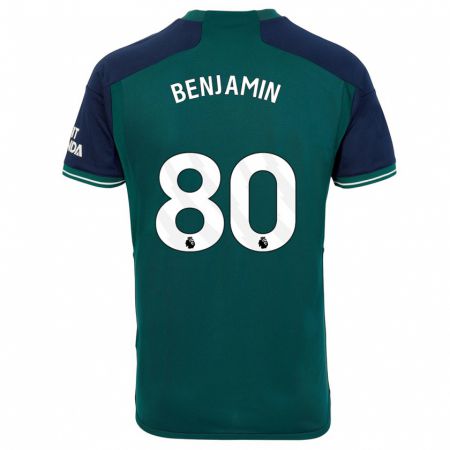 Kandiny Herren Omari Benjamin #80 Grün Ausweichtrikot Trikot 2023/24 T-Shirt