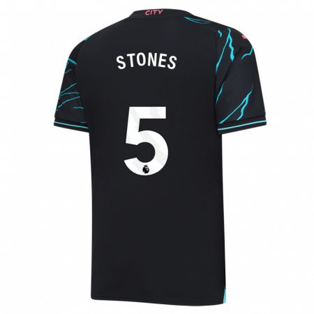 Kandiny Herren John Stones #5 Dunkelblau Ausweichtrikot Trikot 2023/24 T-Shirt