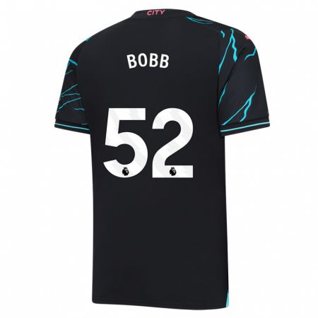Kandiny Herren Oscar Bobb #52 Dunkelblau Ausweichtrikot Trikot 2023/24 T-Shirt