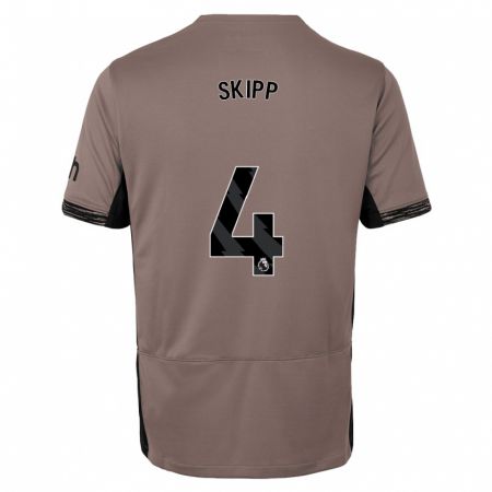 Kandiny Herren Oliver Skipp #4 Dunkelbeige Ausweichtrikot Trikot 2023/24 T-Shirt
