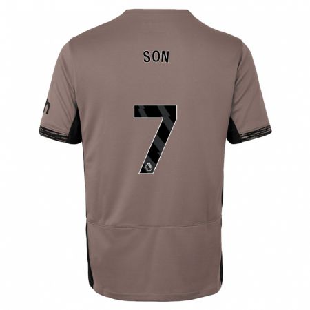 Kandiny Herren Heung-Min Son #7 Dunkelbeige Ausweichtrikot Trikot 2023/24 T-Shirt
