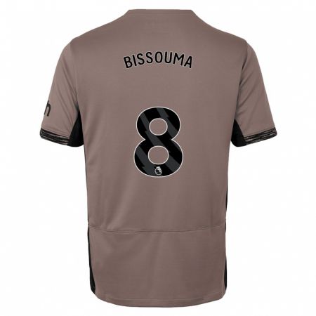 Kandiny Herren Yves Bissouma #8 Dunkelbeige Ausweichtrikot Trikot 2023/24 T-Shirt