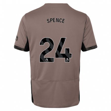 Kandiny Herren Djed Spence #24 Dunkelbeige Ausweichtrikot Trikot 2023/24 T-Shirt