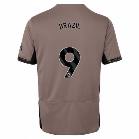 Kandiny Herren Ellie Brazil #9 Dunkelbeige Ausweichtrikot Trikot 2023/24 T-Shirt