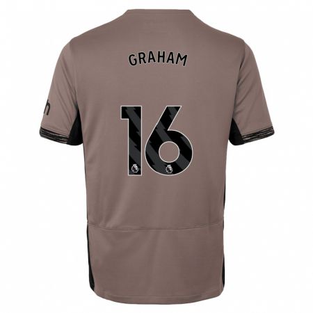 Kandiny Herren Kit Graham #16 Dunkelbeige Ausweichtrikot Trikot 2023/24 T-Shirt