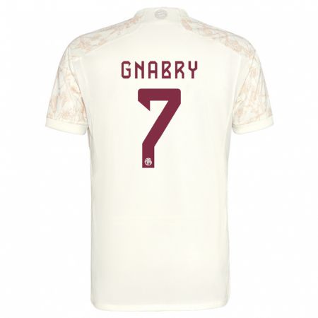 Kandiny Herren Serge Gnabry #7 Cremefarben Ausweichtrikot Trikot 2023/24 T-Shirt