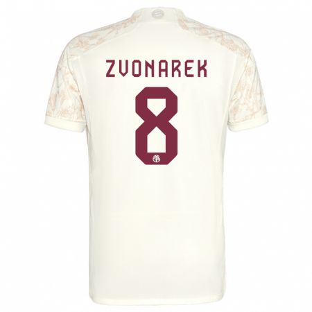 Kandiny Herren Lovro Zvonarek #8 Cremefarben Ausweichtrikot Trikot 2023/24 T-Shirt