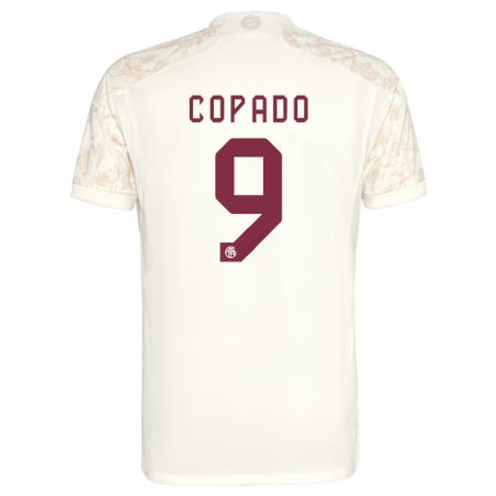 Kandiny Herren Lucas Copado #9 Cremefarben Ausweichtrikot Trikot 2023/24 T-Shirt