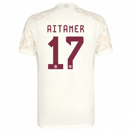 Kandiny Herren Younes Aitamer #17 Cremefarben Ausweichtrikot Trikot 2023/24 T-Shirt