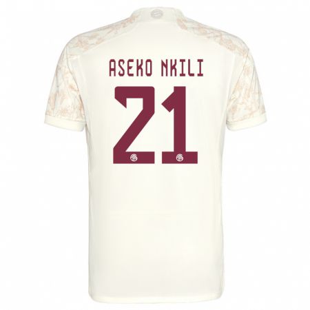 Kandiny Herren Noel Aseko Nkili #21 Cremefarben Ausweichtrikot Trikot 2023/24 T-Shirt