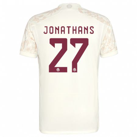 Kandiny Herren David Jonathans #27 Cremefarben Ausweichtrikot Trikot 2023/24 T-Shirt