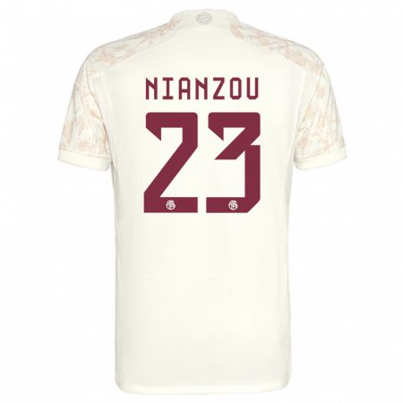 Kandiny Herren Tanguy Nianzou #23 Cremefarben Ausweichtrikot Trikot 2023/24 T-Shirt