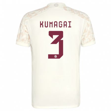 Kandiny Herren Saki Kumagai #3 Cremefarben Ausweichtrikot Trikot 2023/24 T-Shirt
