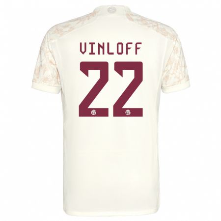 Kandiny Herren Matteo Vinloff #22 Cremefarben Ausweichtrikot Trikot 2023/24 T-Shirt