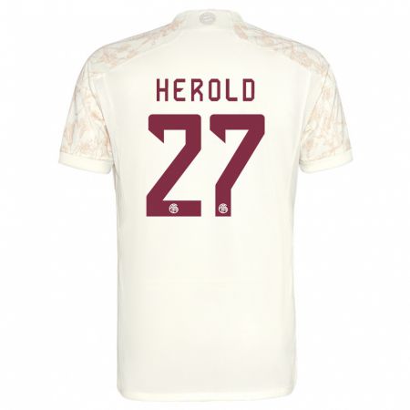 Kandiny Herren David Herold #27 Cremefarben Ausweichtrikot Trikot 2023/24 T-Shirt