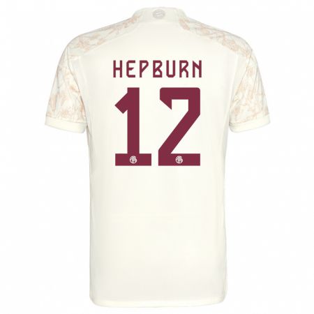 Kandiny Herren Barry Hepburn #12 Cremefarben Ausweichtrikot Trikot 2023/24 T-Shirt