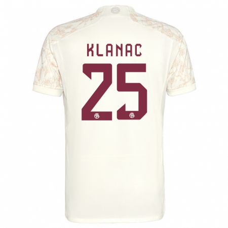 Kandiny Herren Luka Klanac #25 Cremefarben Ausweichtrikot Trikot 2023/24 T-Shirt