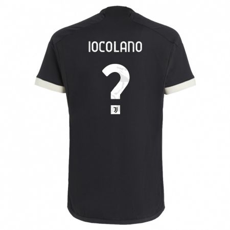 Kandiny Herren Simone Iocolano #0 Schwarz Ausweichtrikot Trikot 2023/24 T-Shirt