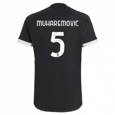 Kandiny Herren Tarik Muharemovic #5 Schwarz Ausweichtrikot Trikot 2023/24 T-Shirt