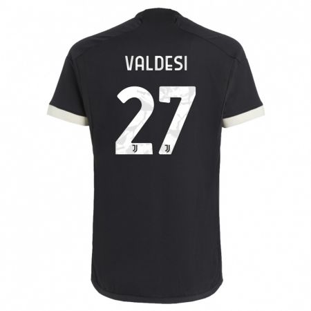 Kandiny Herren Andrea Valdesi #27 Schwarz Ausweichtrikot Trikot 2023/24 T-Shirt