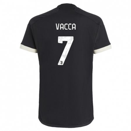 Kandiny Herren Alessio Vacca #7 Schwarz Ausweichtrikot Trikot 2023/24 T-Shirt