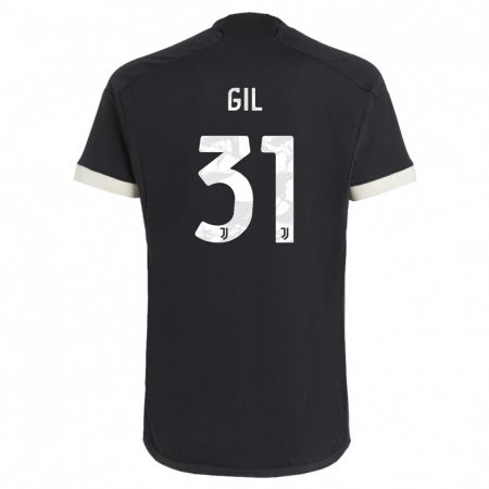 Kandiny Herren Javier Gil #31 Schwarz Ausweichtrikot Trikot 2023/24 T-Shirt