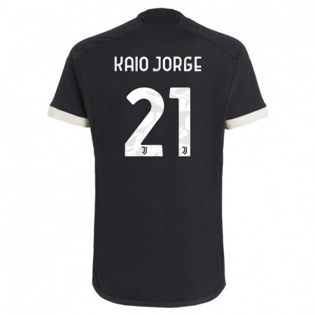 Kandiny Herren Kaio Jorge #21 Schwarz Ausweichtrikot Trikot 2023/24 T-Shirt