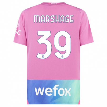 Kandiny Herren Wilgot Marshage #39 Pink Lila Ausweichtrikot Trikot 2023/24 T-Shirt