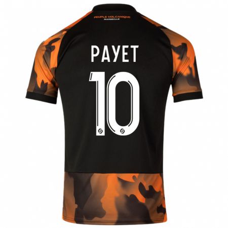 Kandiny Herren Dimitri Payet #10 Schwarzorange Ausweichtrikot Trikot 2023/24 T-Shirt