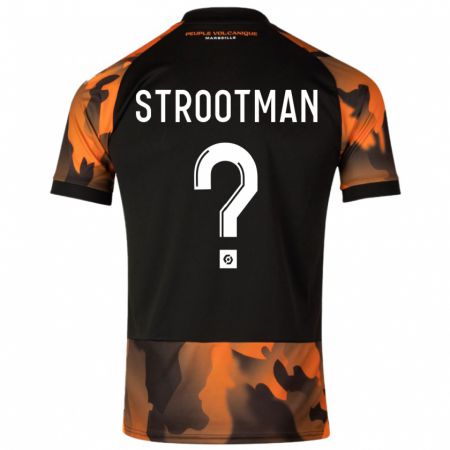 Kandiny Herren Kevin Strootman #0 Schwarzorange Ausweichtrikot Trikot 2023/24 T-Shirt