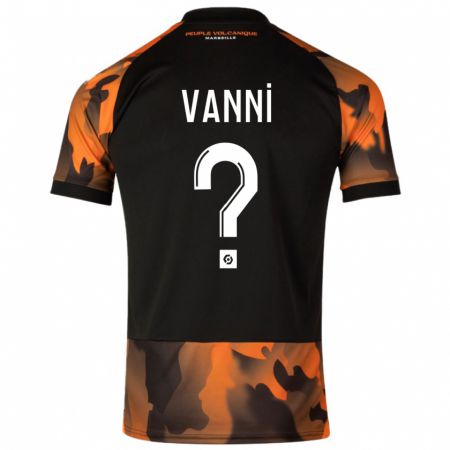 Kandiny Herren Fabio Vanni #0 Schwarzorange Ausweichtrikot Trikot 2023/24 T-Shirt