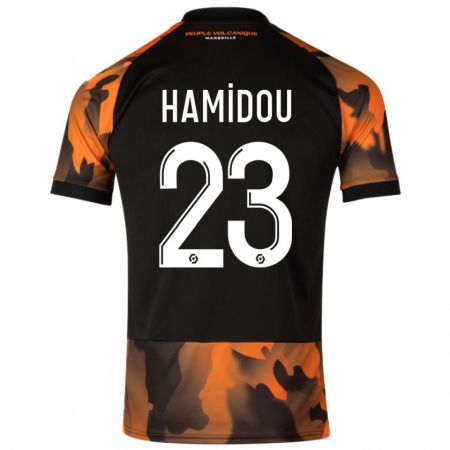 Kandiny Herren Jamila Hamidou #23 Schwarzorange Ausweichtrikot Trikot 2023/24 T-Shirt