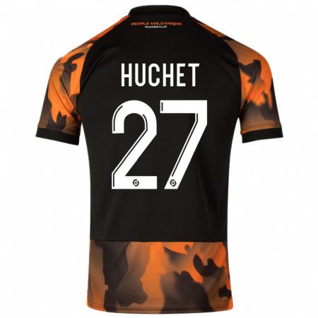 Kandiny Herren Sarah Huchet #27 Schwarzorange Ausweichtrikot Trikot 2023/24 T-Shirt