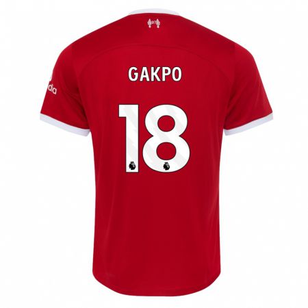 Kandiny Damen Cody Gakpo #18 Rot Heimtrikot Trikot 2023/24 T-Shirt