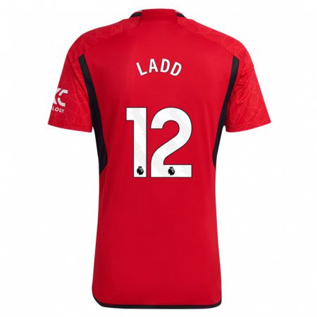 Kandiny Damen Hayley Ladd #12 Rot Heimtrikot Trikot 2023/24 T-Shirt
