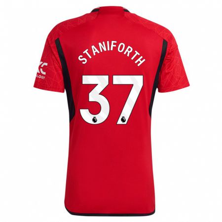 Kandiny Damen Lucy Staniforth #37 Rot Heimtrikot Trikot 2023/24 T-Shirt