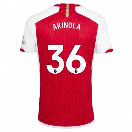 Kandiny Damen Tim Akinola #36 Rot Heimtrikot Trikot 2023/24 T-Shirt